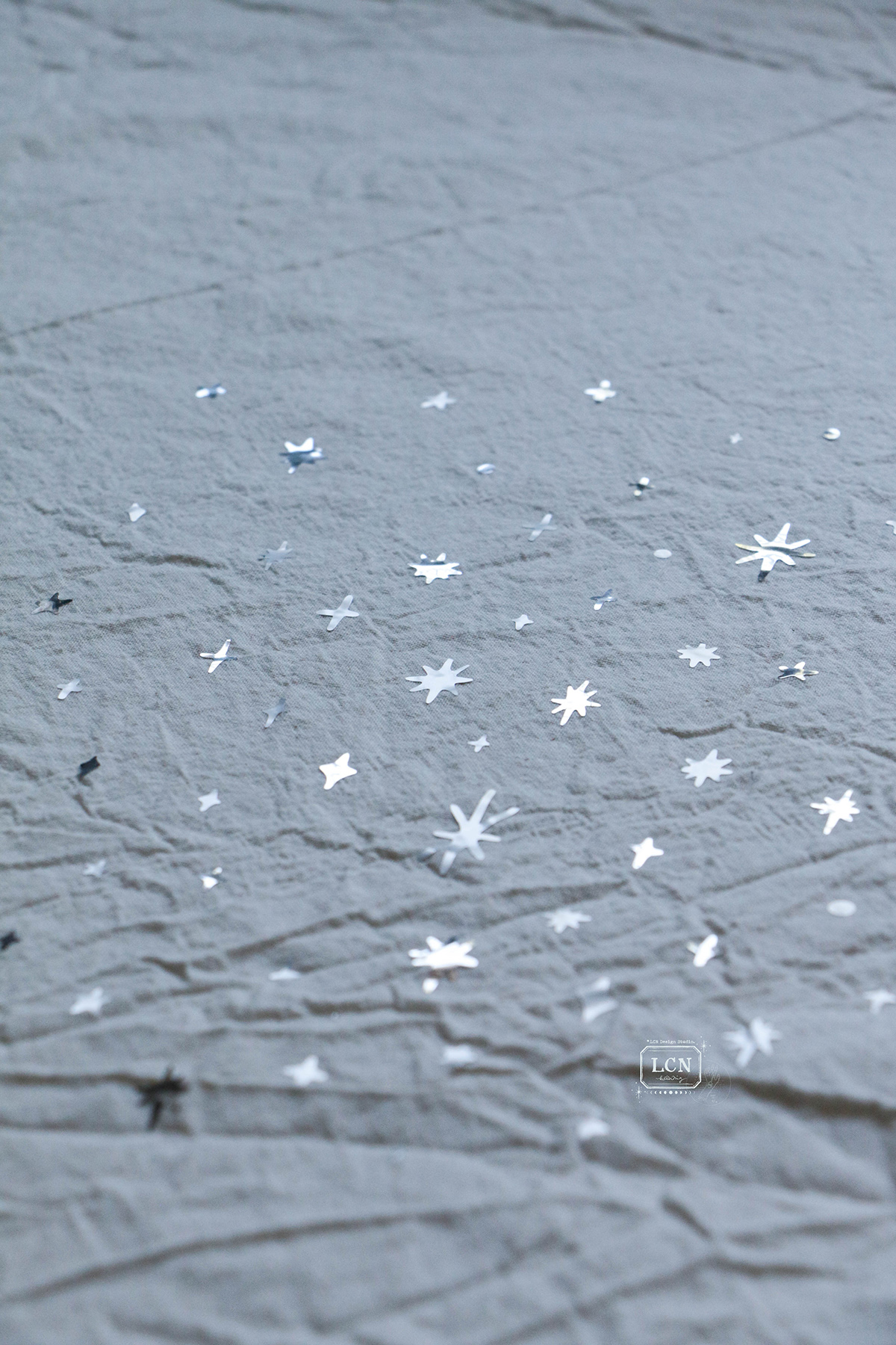 Lin Chia Ning Kiss-cut PET Tape – Stars, Matte Silver — gallery