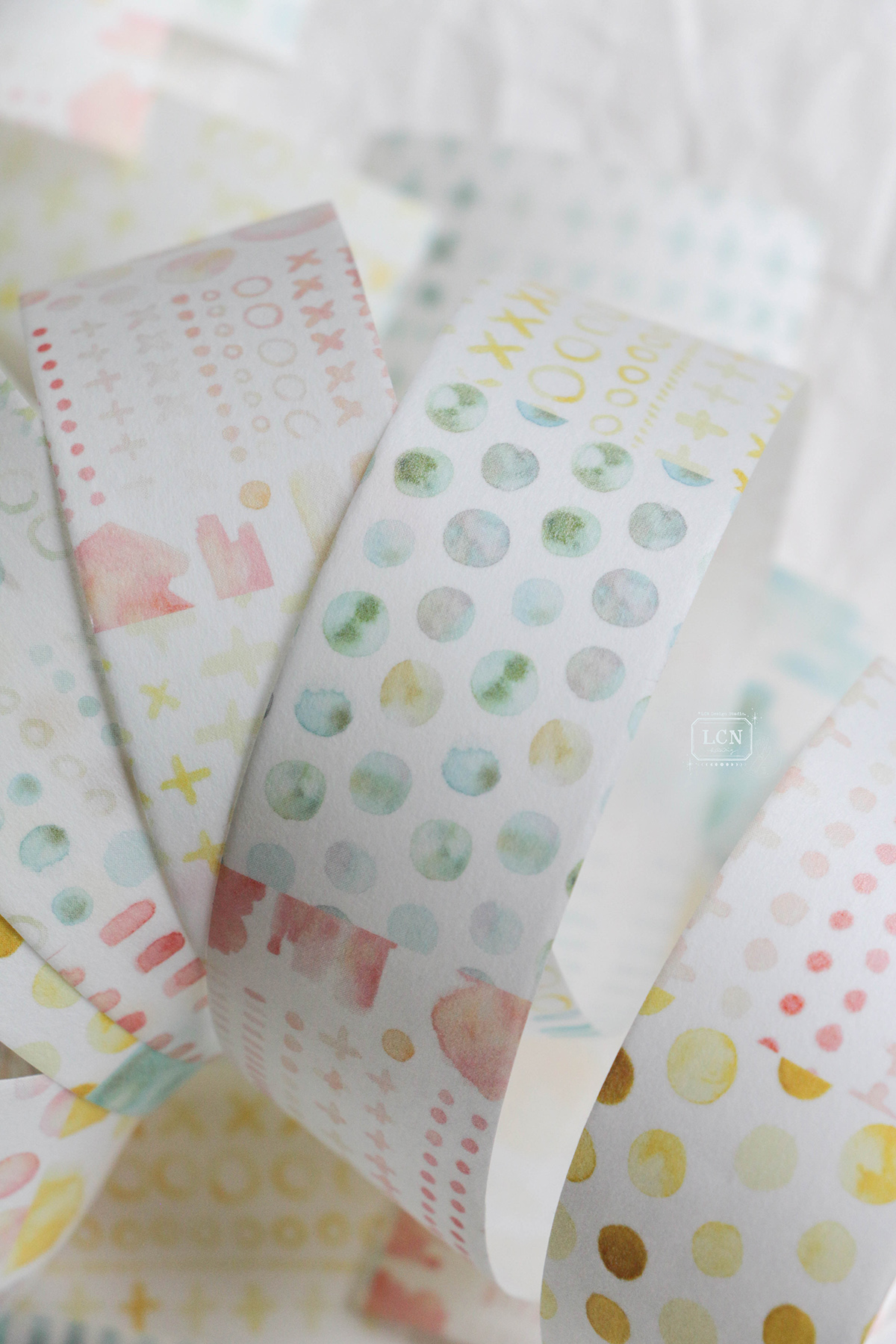 Lin Chia Ning Washi Tape – Watercolour Pattern 1 — gallery