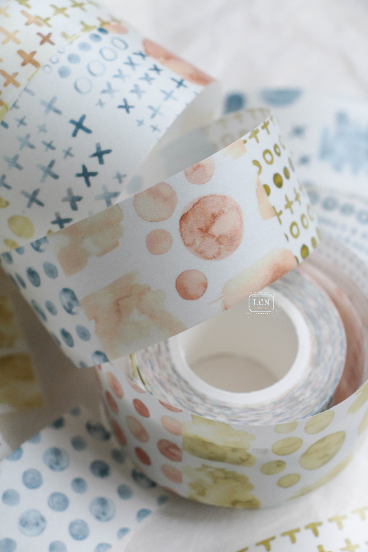 Lin Chia Ning Washi Tape – Watercolour Pattern 3