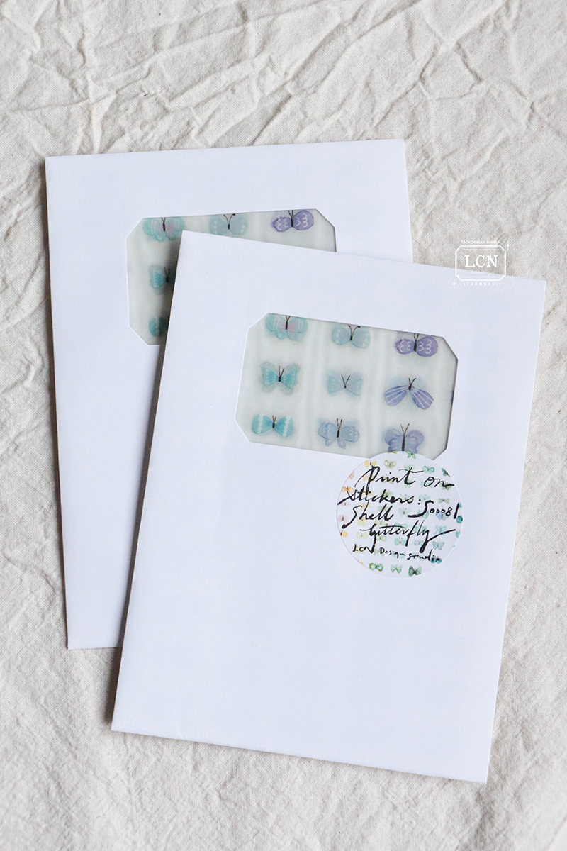 Lin Chia Ning Print-on Stickers - Shell Butterfly