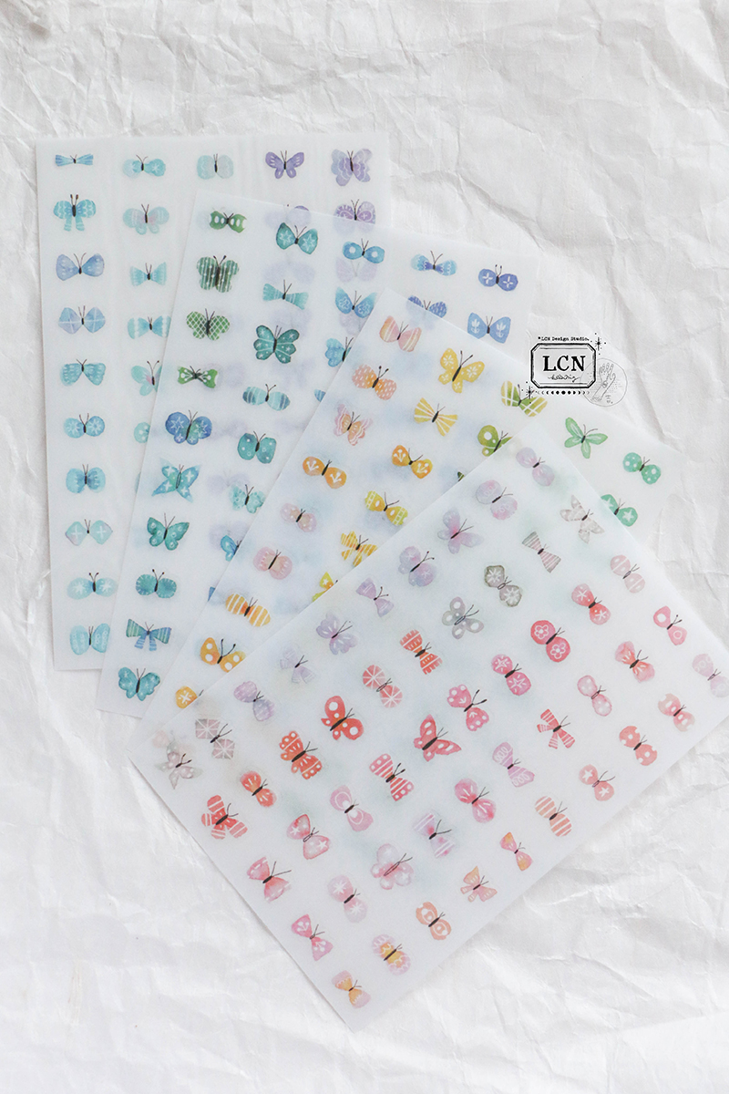 Lin Chia Ning Print-on Stickers - Shell Butterfly