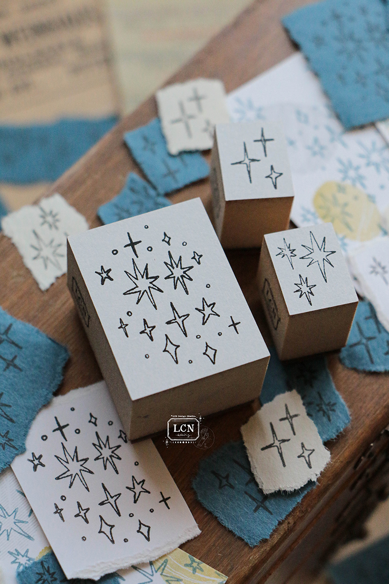 Lin Chia Ning Rubber Stamp - Hand-drawn Stars M