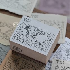Lin Chia Ning Rubber Stamp - World Map
