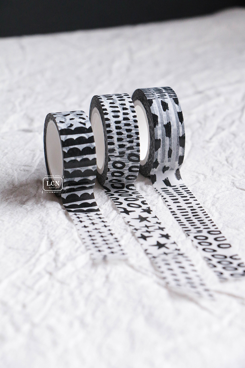 Lin Chia Ning Washi Tape - Hand-drawn Patterns