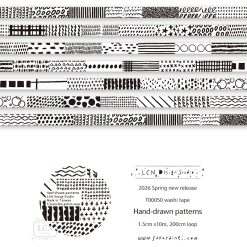 Lin Chia Ning Washi Tape - Hand-drawn Patterns