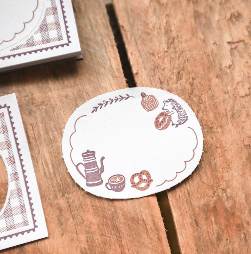Merinomi 2-way Letterpress Memo - Coffee