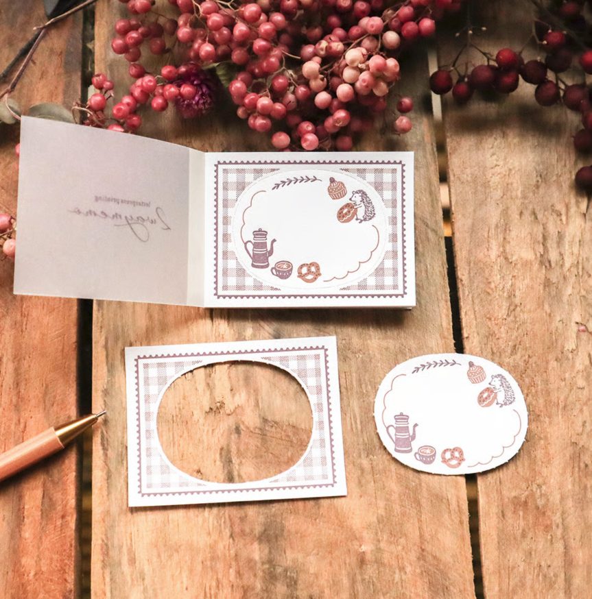 Merinomi 2-way Mini Letterpress Memo Pad - Coffee