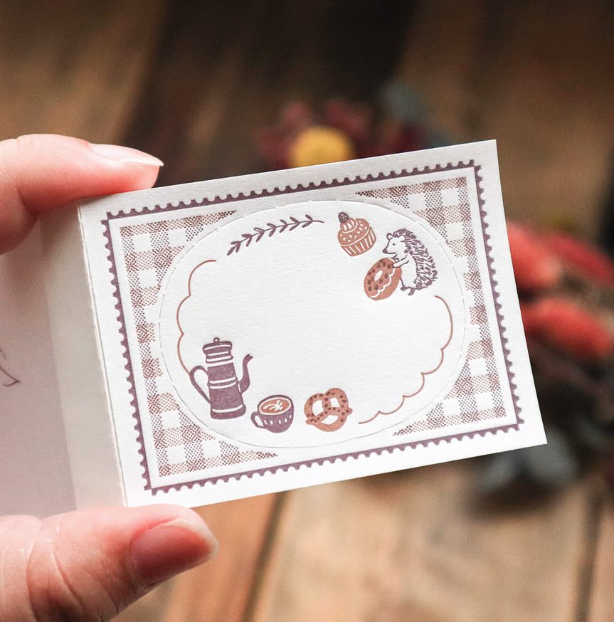 Merinomi 2-way Mini Letterpress Memo Pad - Coffee