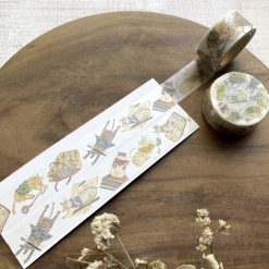Merinomi Washi Tape - Mischievous Cat and Stationery