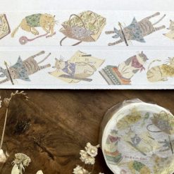Merinomi Washi Tape - Mischievous Cat and Stationery