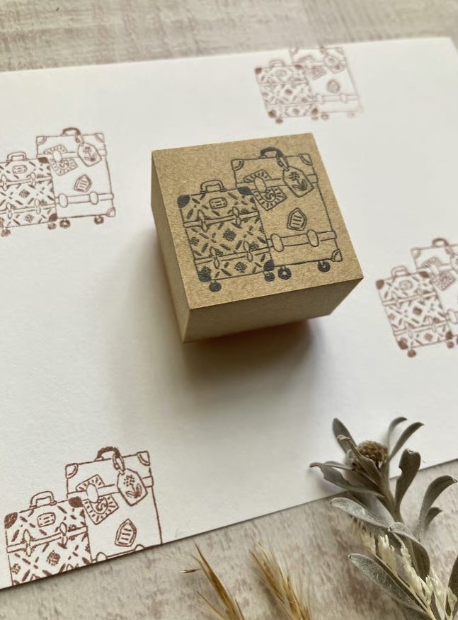 Merinomi Travel Rubber Stamps Suitcases Departure Arrival