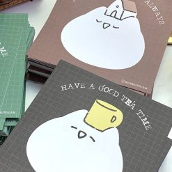 Mewmewbeam Big Face Postcards 3 styles House pot and cup