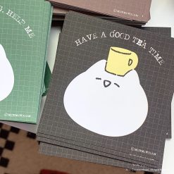Mewmewbeam Big Face Postcards 3 styles House pot and cup
