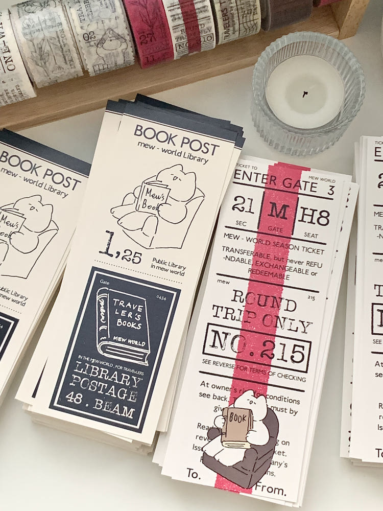Mewmewbeam Bookmark - Reading
