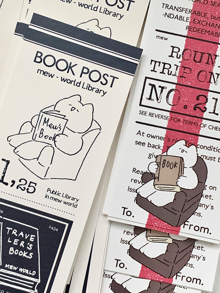 Mewmewbeam Bookmark - Reading