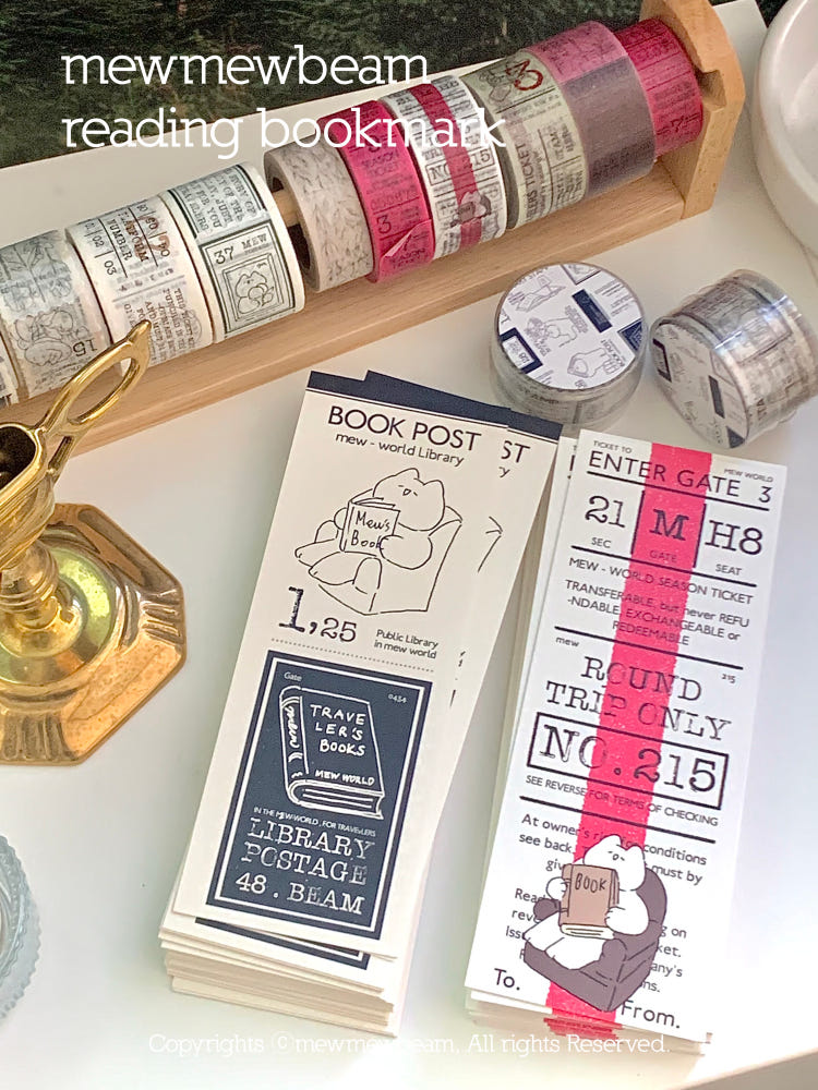 Mewmewbeam Bookmark - Reading