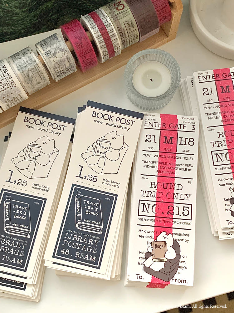 Mewmewbeam Bookmark - Reading