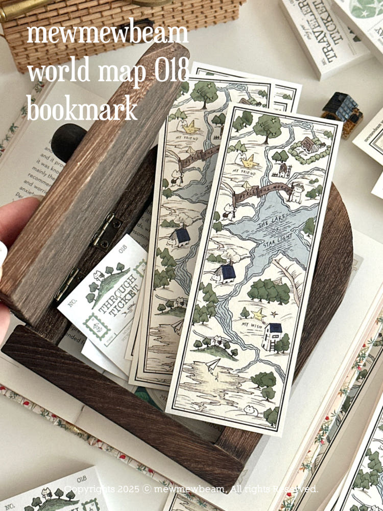 Mewmewbeam Bookmark - World Map 018