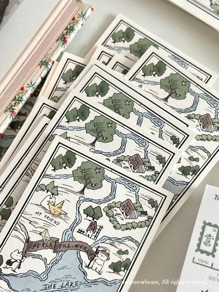 Mewmewbeam Bookmark - World Map 018
