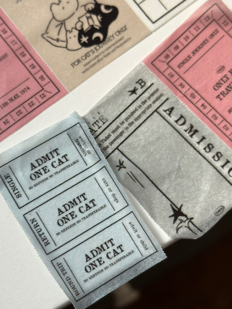 Mewmewbeam Easy-cut Washi Tape - Midnight Ticket