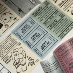 Mewmewbeam Easy-cut Washi Tape - Midnight Ticket