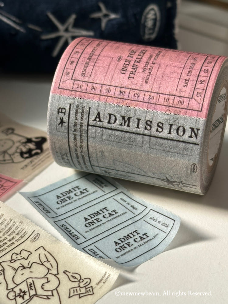 Mewmewbeam Easy-cut Washi Tape - Midnight Ticket