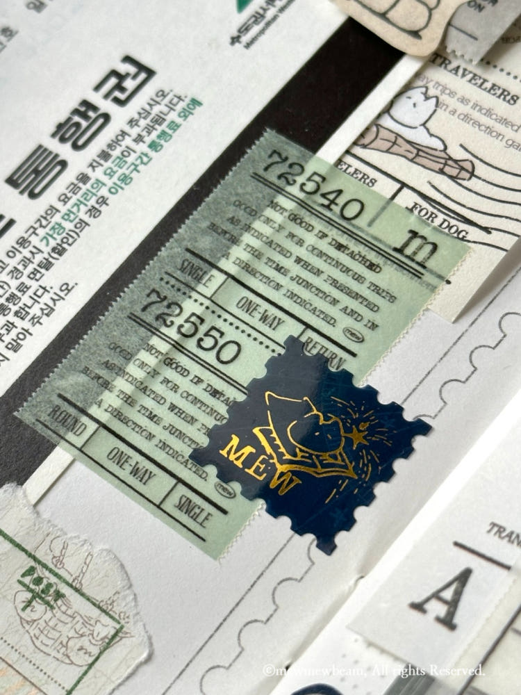 Mewmewbeam Easy-cut Washi Tape - Midnight Ticket