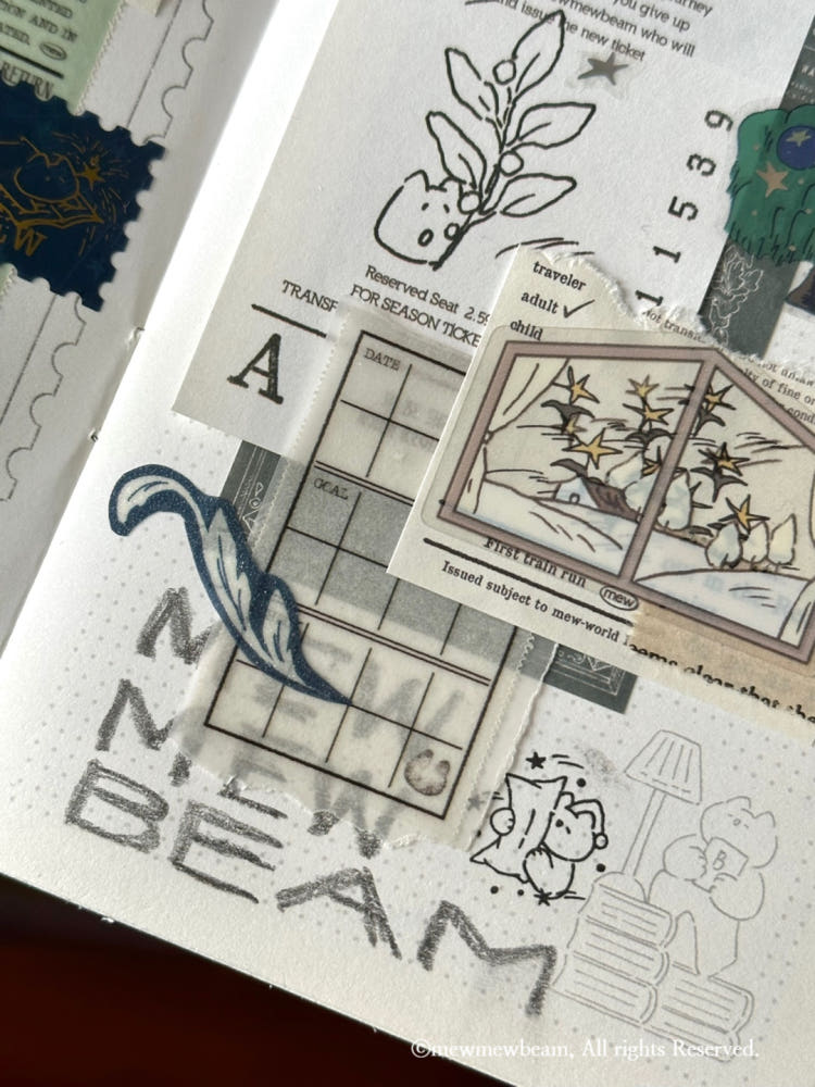 Mewmewbeam Easy-cut Washi Tape - Midnight Ticket