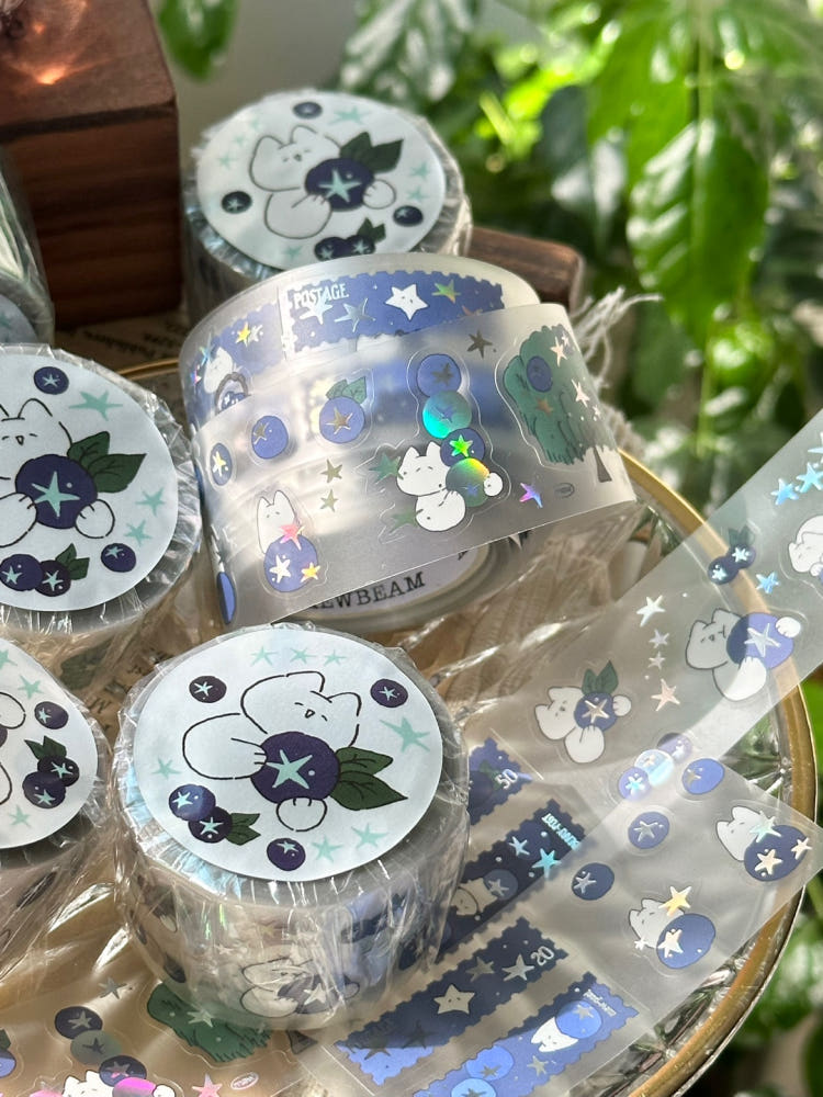 Mewmewbeam Kiss-cut Tape - Blueberry