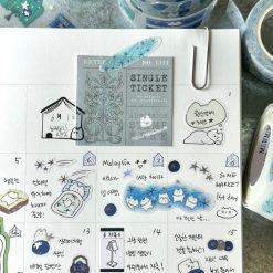 Mewmewbeam Kiss-cut Tape - Blueberry