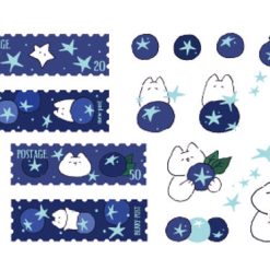 Mewmewbeam Kiss-cut Tape - Blueberry