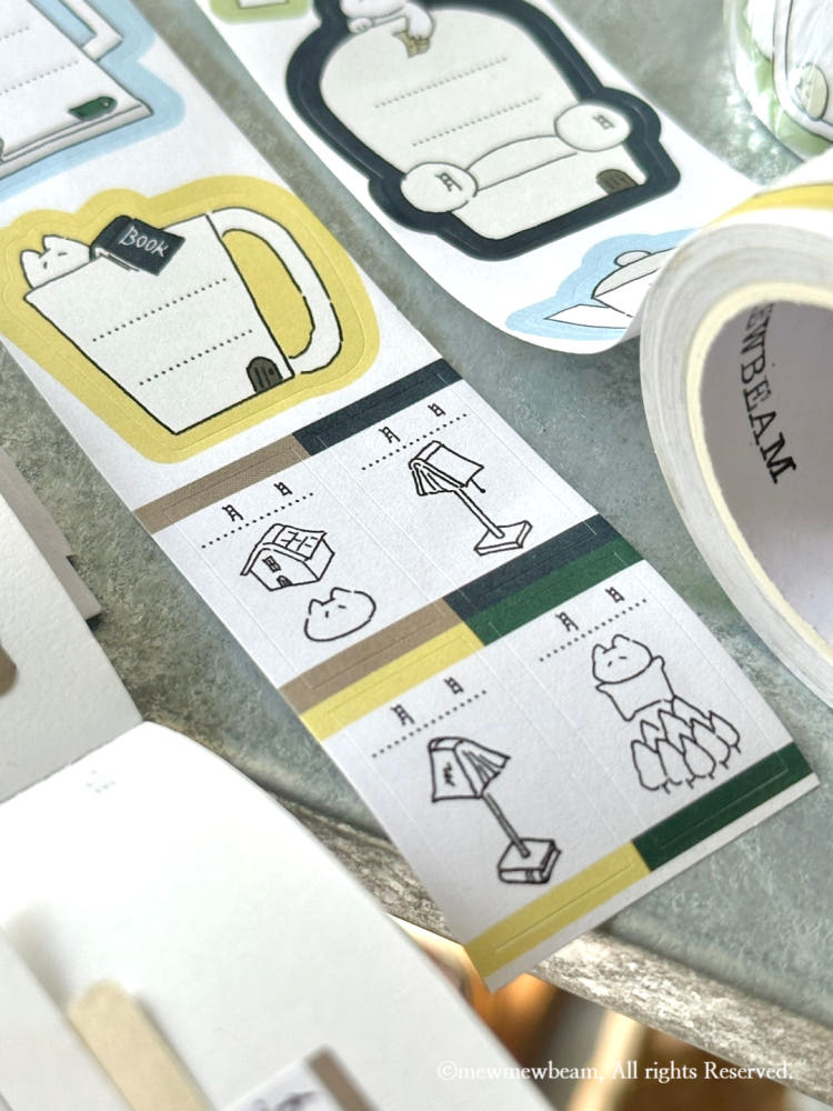 Mewmewbeam Kiss-cut Tape - Daily memo