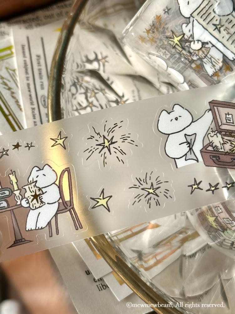 Mewmewbeam Kiss-cut Tape - Gathering Stars