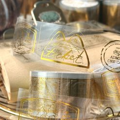 Mewmewbeam Kiss-cut Tape - Gold Travelers Stamp