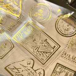 Mewmewbeam Kiss-cut Tape - Gold Travelers Stamp