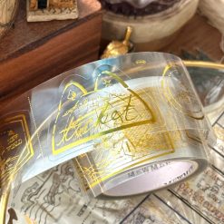 Mewmewbeam Kiss-cut Tape - Gold Travelers Stamp