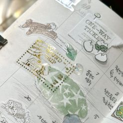 Mewmewbeam Kiss-cut Tape - Gold Travelers Stamp