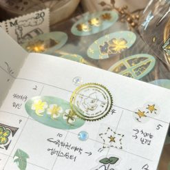Mewmewbeam Kiss-cut Tape - Gold Travelers Stamp