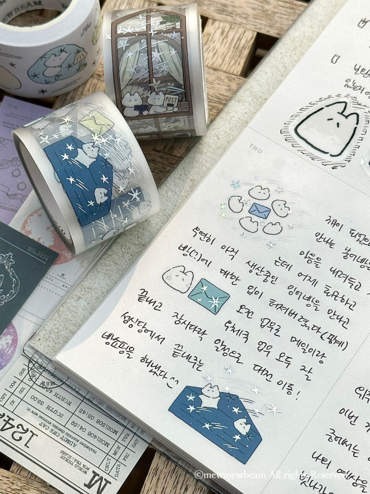 Mewmewbeam Kiss-cut Tape - Letter to the Stars