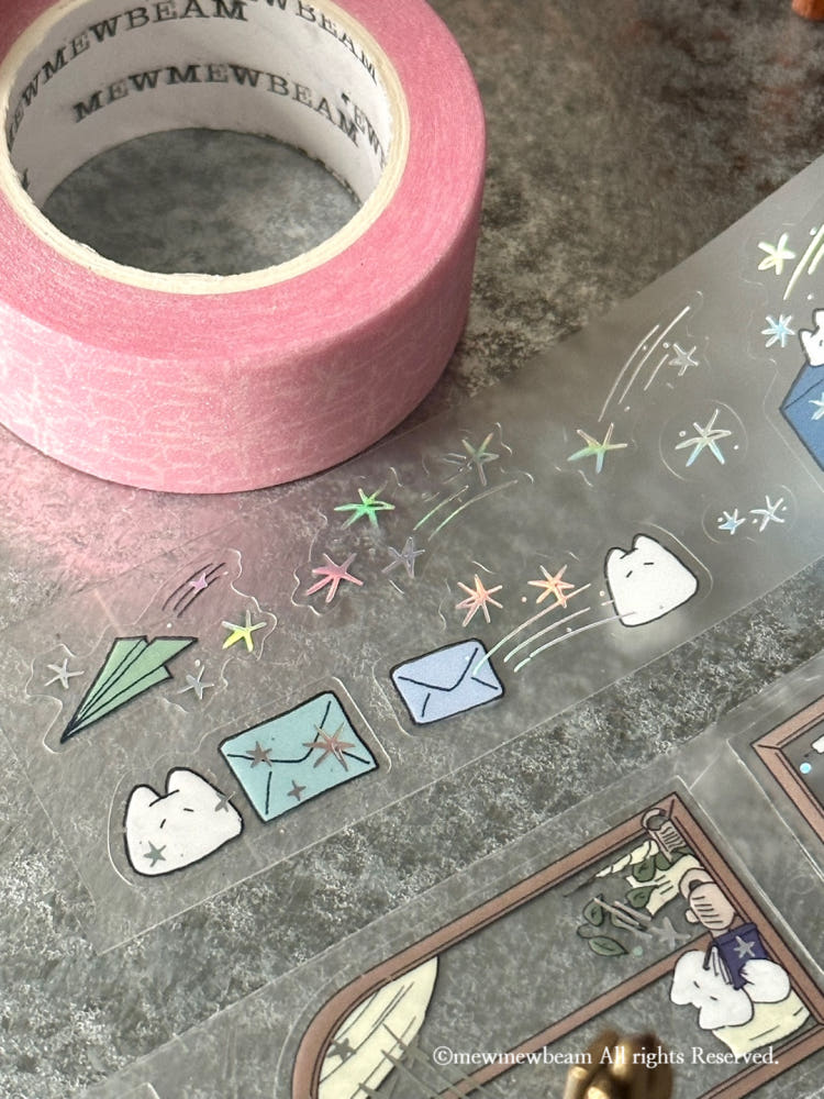 Mewmewbeam Kiss-cut Tape - Letter to the Stars