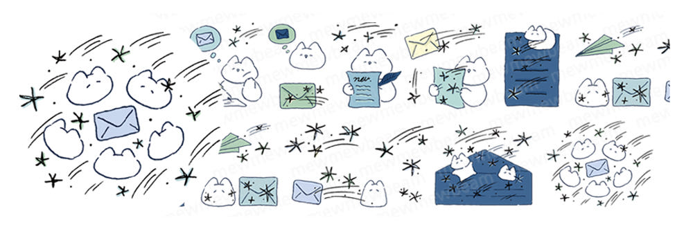 Mewmewbeam Kiss-cut Tape - Letter to the Stars