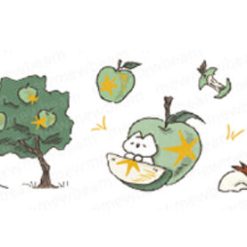 Mewmewbeam Kiss-cut Tape - Starlight Apple