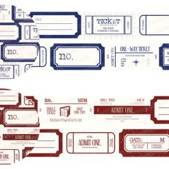 Mewmewbeam Kiss-cut Tape - Ticket Red