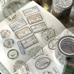 Mewmewbeam Kiss-cut Tape - Travelers Stamp