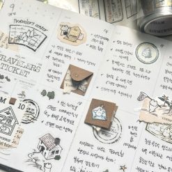 Mewmewbeam Kiss-cut Tape - Travelers Stamp