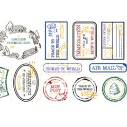 Mewmewbeam Kiss-cut Tape - Travelers Stamp