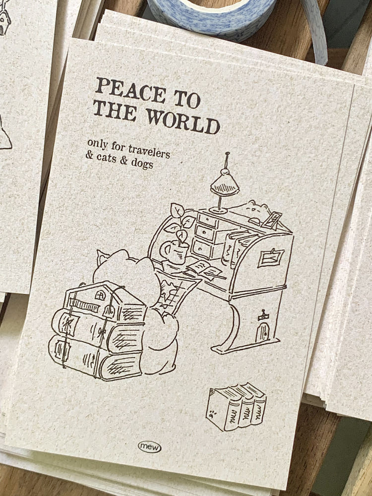 Mewmewbeam Postcard - Travelers 3 styles