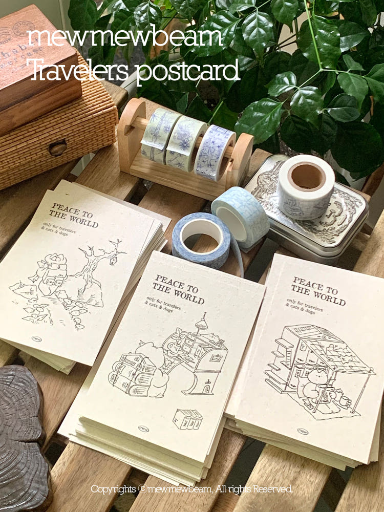 Mewmewbeam Postcard - Travelers 3 styles