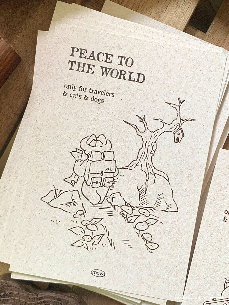 Mewmewbeam Postcard - Travelers 3 styles