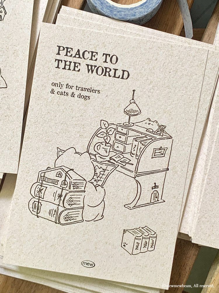 Mewmewbeam Postcard - Travelers 3 styles